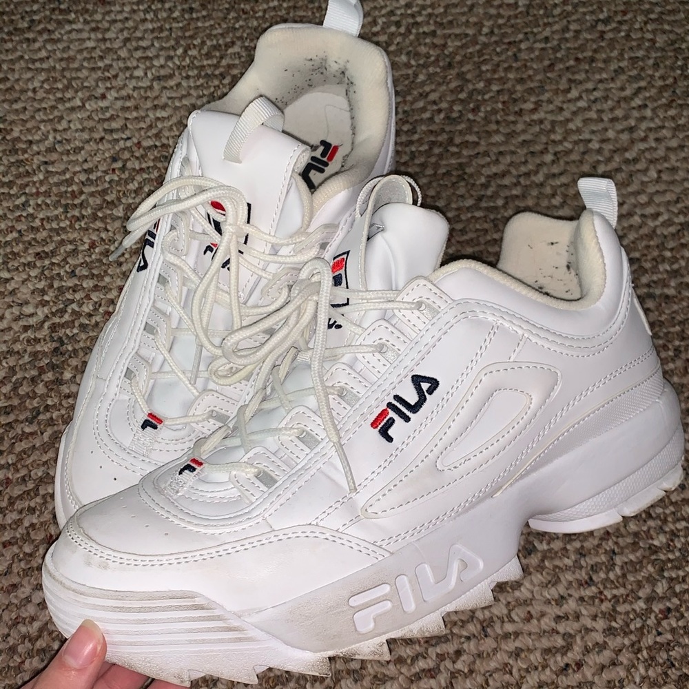 Women’s White Fila Disruptor 2 Shoes